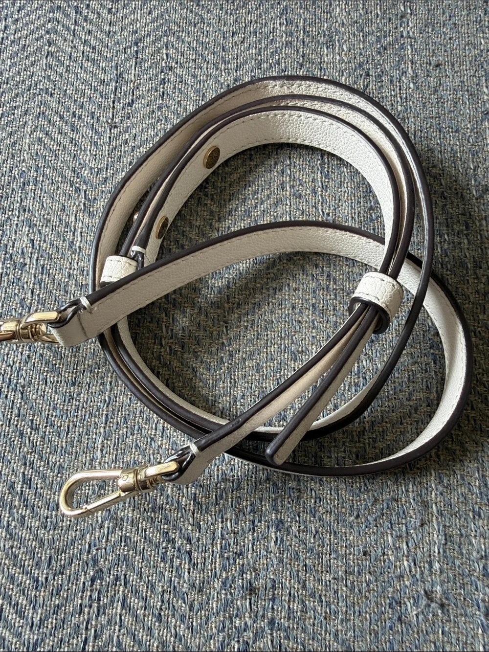 Kate Spade White Leather Removable/Adjustable Replacement Strap.